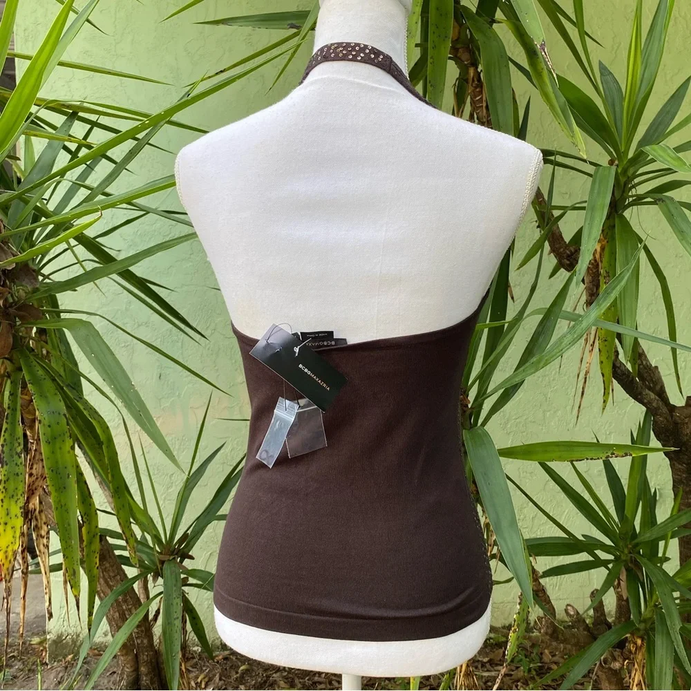 BCBGMAXAZRIA Brown Gold Sequin Tank - Picture 6 of 8
